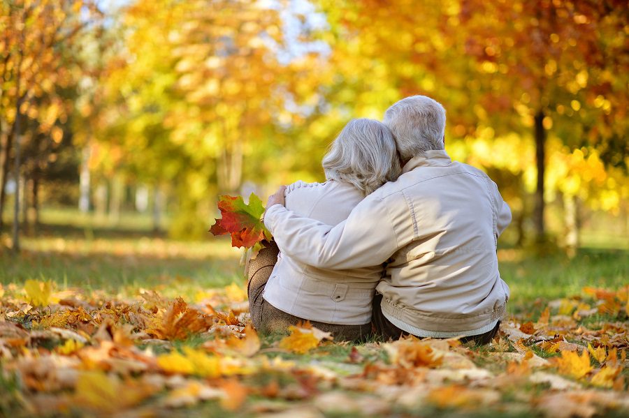 Happy older couple