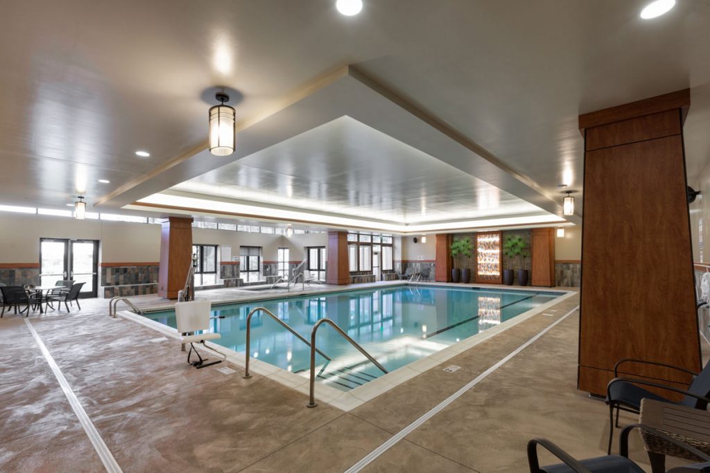 Trillium Woods spacious indoor pool.