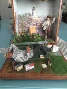 Trillium Woods Resident Artist Barbie Andreason's miniature scene