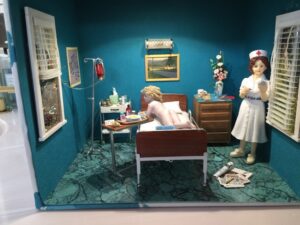 Trillium Woods Resident Artist Barbie Andreason's miniature doctors office
