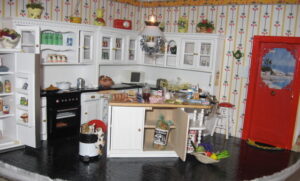 Trillium Woods Resident Artist Barbie Andreason's miniature kitchen